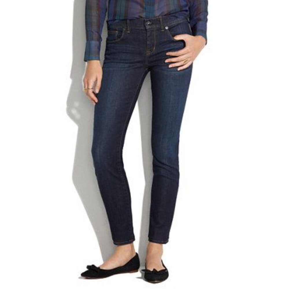 MADEWELL Skinny Skinny Ankle Jeans Classic Dark/Medium Madewell Wash - Size 24